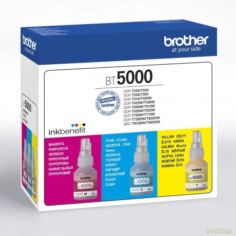 Zestaw tuszy Multipack BT5000CMY 3x5k do DCP-T2xx/3xx/4xx/5xx/7xx/T9x0