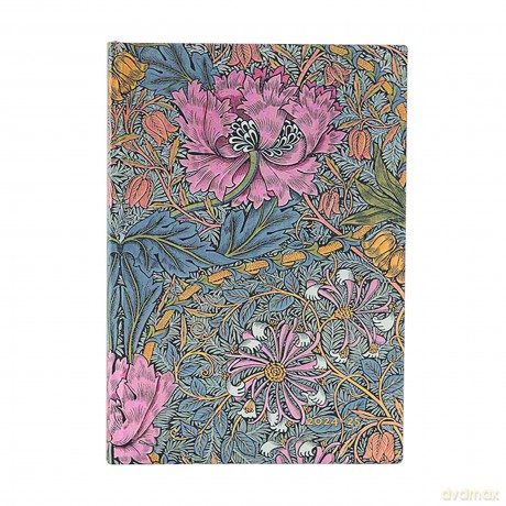 Kalendarz 2024/2025 18 m-cy Morris Pink Honeysuckle Flexi