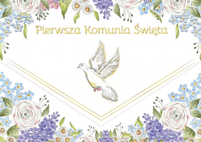 Karnet Komunia Gołąb majowy
