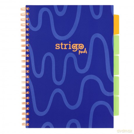 Kołozeszyt Strigo A4 Project Book Neon granatowy linia