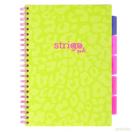 Kołozeszyt Strigo A4 Project Book Neon zielony linia