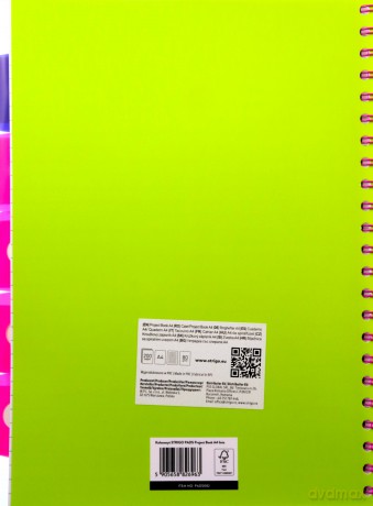 Kołozeszyt Strigo A4 Project Book Neon zielony linia