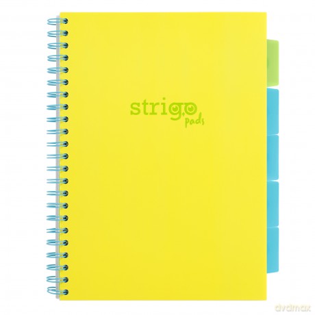 Kołozeszyt Strigo A4 Project Book Neon żółty kratka