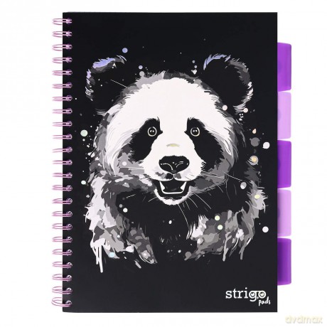 Kołozeszyt Strigo A4 Project Book Panda czarny linia