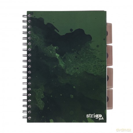 Kołozeszyt Strigo B5 Project Book Fusion ciemnozielony kratka