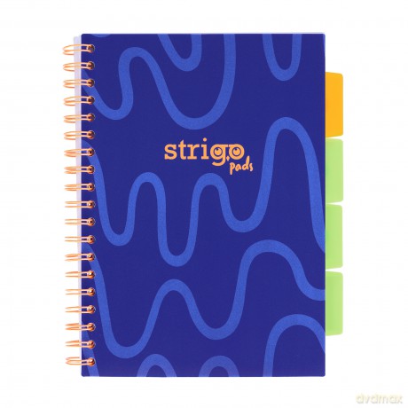 Kołozeszyt Strigo B5 Project Book Neon granatowy linia
