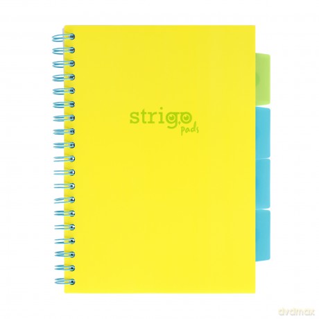 Kołozeszyt Strigo B5 Project Book Neon żółty kratka