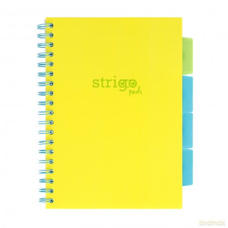 Kołozeszyt Strigo B5 Project Book Neon żółty linia