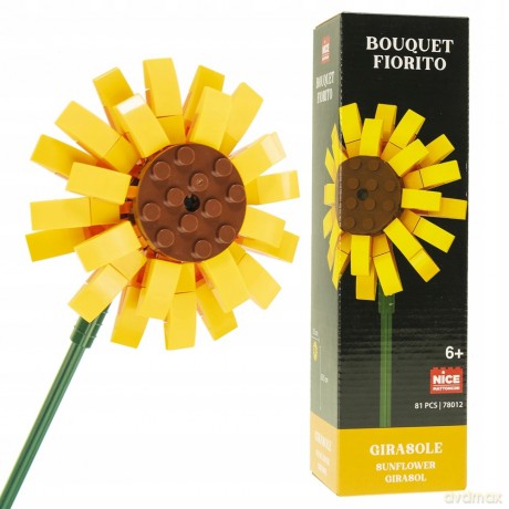 Kwiaty z klocków Słonecznik [KLOCKI]