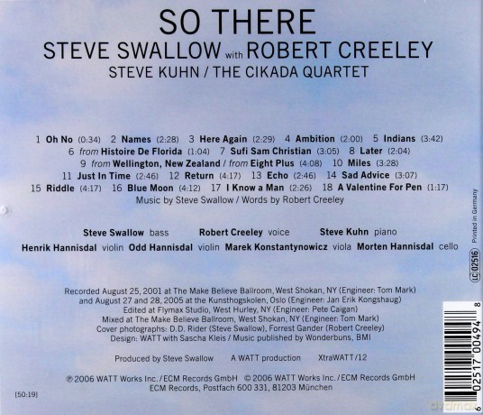 Steve Swallow: So There [CD]