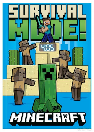 Notatnik z zegarkiem LCD Minecraft MIN4331