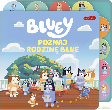 Poznaj rodzinę Blue. Bluey. Książka z registrami - Opracowanie zbiorowe [KSIĄŻKA]