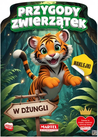 Przygody zwierzątek w dżungli. Kolorowanka z naklejkami - Agata Niemirska [KSIĄŻKA]