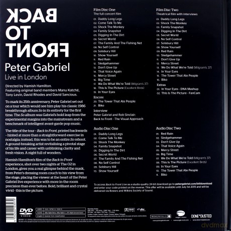 Peter Gabriel: Back To Front - Live In London (Deluxe) [2CD]+[2DVD]
