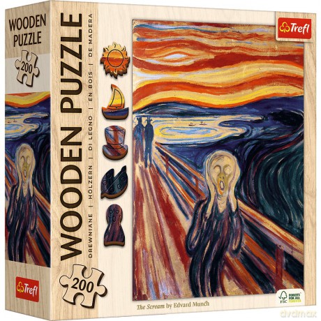 TREFL 200 el. drewniane Krzyk Edvard Munch 20252 [PUZZLE]