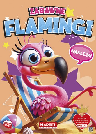 Zabawne flamingi. Kolorowanka z naklejkami - Katarzyna Salamon [KSIĄŻKA]