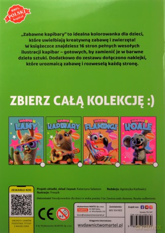 Zabawne kapibary. Kolorowanka z naklejkami - Katarzyna Salamon [KSIĄŻKA]