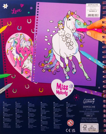 Zestaw Glitter Horse Miss Melody z zestawem żelopisów 12931A