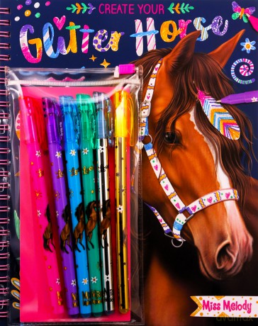 Zestaw Glitter Horse Miss Melody z zestawem żelopisów 12931A