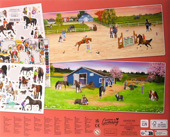 Zestaw kreatywny z naklejkami Happy Horses 13586A