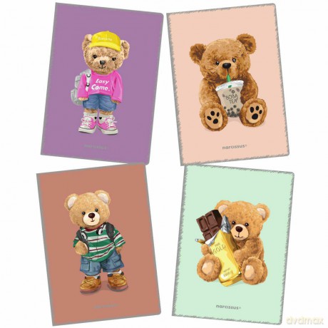 Zeszyt A4 60k.kratka PP Teddies 1szt.mix