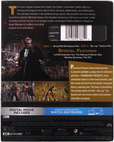 Better Man (Better Man: Niesamowity Robbie Williams) [Blu-Ray 4K]+[Blu-Ray]