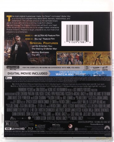 Better Man (Better Man: Niesamowity Robbie Williams) [Blu-Ray 4K]+[Blu-Ray]
