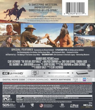 The Outlaw Josey Wales (Wyjęty spod prawa Josey Wales) [Blu-Ray 4K]