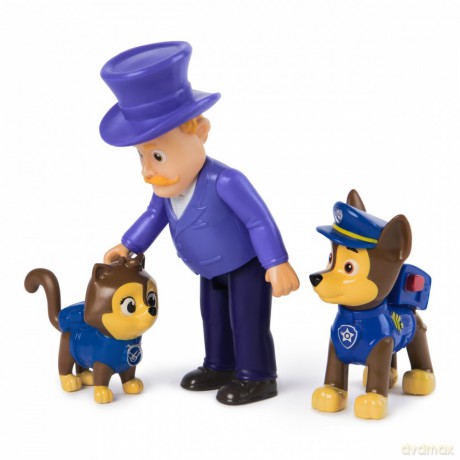 Figurki Psi Patrol, Chase, Humdinger i Kot Chase [FIGURKA]