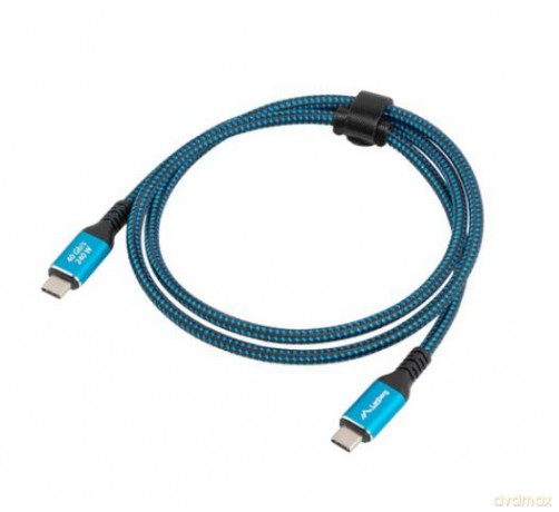 Kabel USB-C M/M USB4 1.5M 240W 60HZ czarno-niebieski [KABEL]