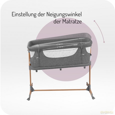 Łóżeczko dostawne SMART BED szare