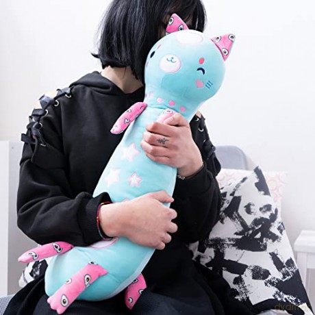 Maskotka Momomi Kot świecący w ciemności turkusowy 60 cm