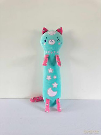 Maskotka Momomi Kot świecący w ciemności turkusowy 60 cm