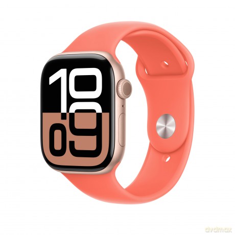Pasek sportowy w kolorze mandarynkowym do koperty 46 mm - rozmiar S/M
