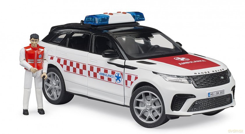 Pojazd Range Rover Velar straż pożarna z figurką