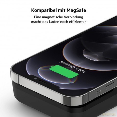 PowerBank 10 000 mAh 10W magnetyczny, bezprzewodowy + 18W PD, czarny