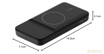PowerBank 10 000 mAh 10W magnetyczny, bezprzewodowy + 18W PD, czarny