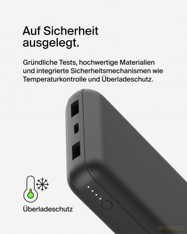 PowerBank 20 000mAh 15W USB-A/USB-C czarny
