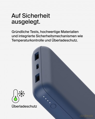 PowerBank 20 000mAh 15W USB-A/USB-C niebieski