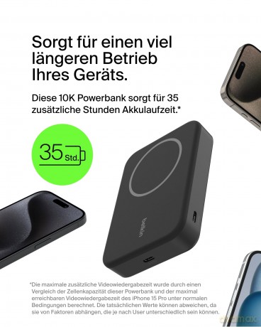 Powerbank ze standem 10000mAh Qi2 MagSafe Czarny
