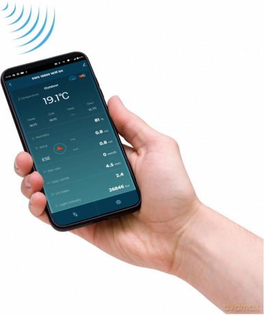 Profesjonalna Stacja meterologiczna wifi SMART z czujnik 7w1