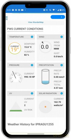 Profesjonalna Stacja meterologiczna wifi SMART z czujnik 7w1