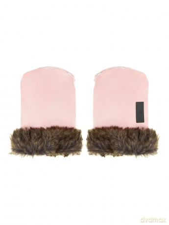 Rękawiczki do wózka różowe