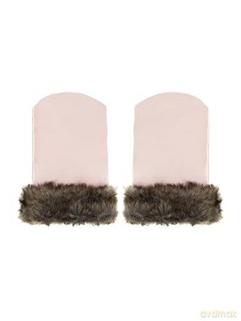 Rękawiczki do wózka różowe