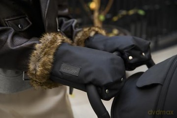 Rękawiczki do wózka różowe