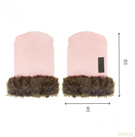 Rękawiczki do wózka różowe