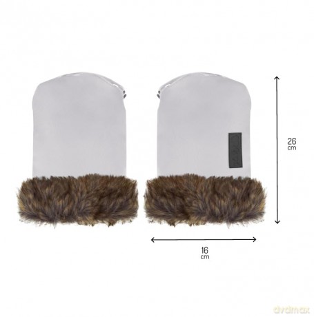 Rękawiczki do wózka szare