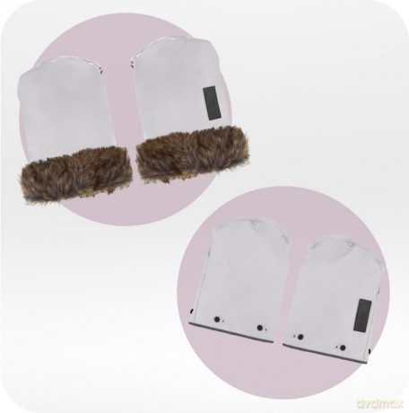 Rękawiczki do wózka szare