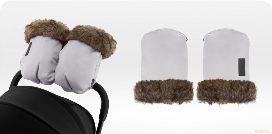 Rękawiczki do wózka szare