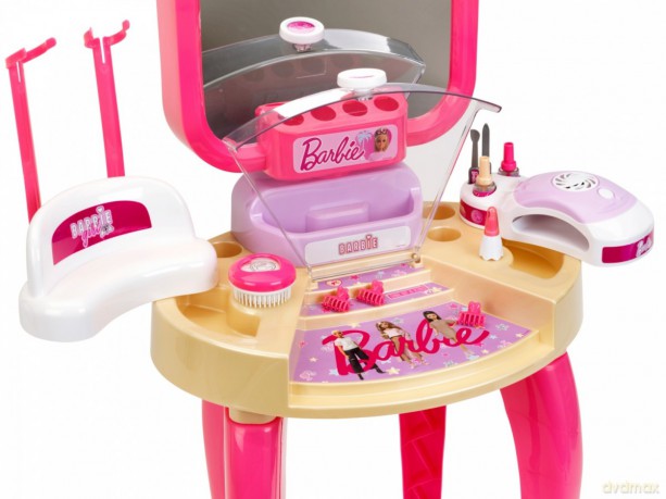 Toaletka Barbie z lampą do paznokci hybryd